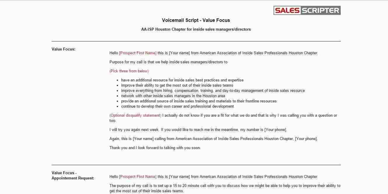 SalesScripter A sales training application that helps salespeopl by